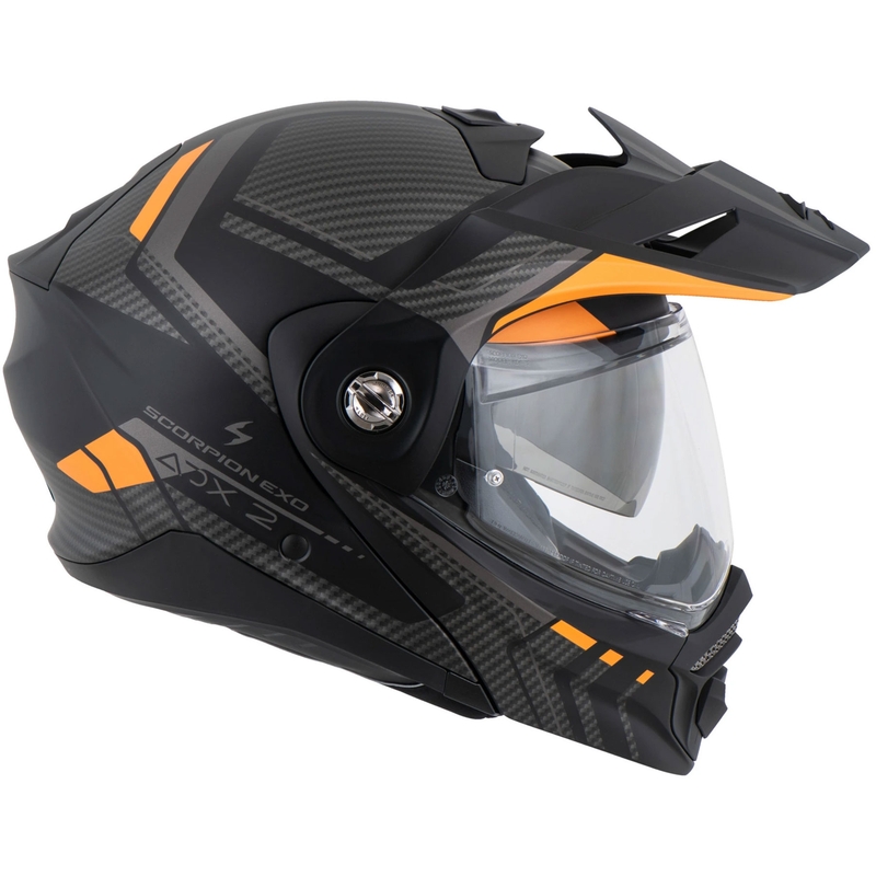 Motoristična čelada na preklop Scorpion ADX-2 LEWIS mat črno-oranžna