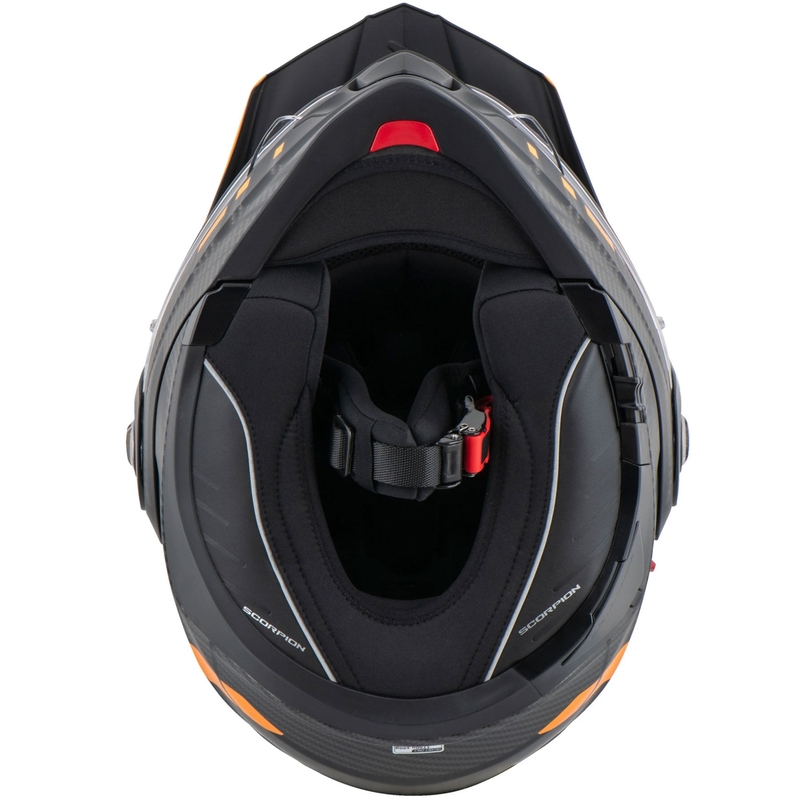 Motoristična čelada na preklop Scorpion ADX-2 LEWIS mat črno-oranžna