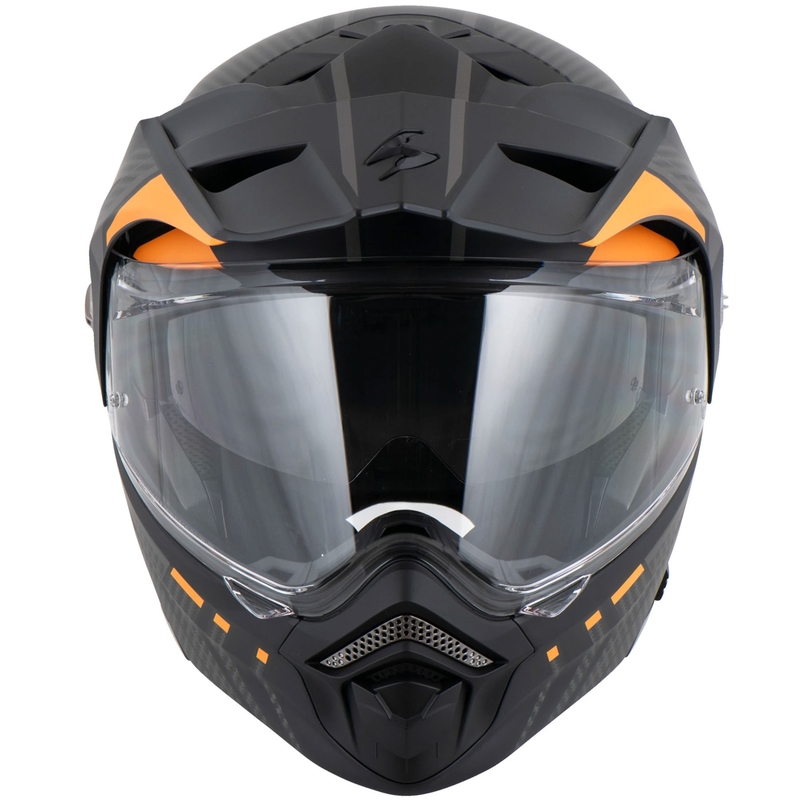 Motoristična čelada na preklop Scorpion ADX-2 LEWIS mat črno-oranžna