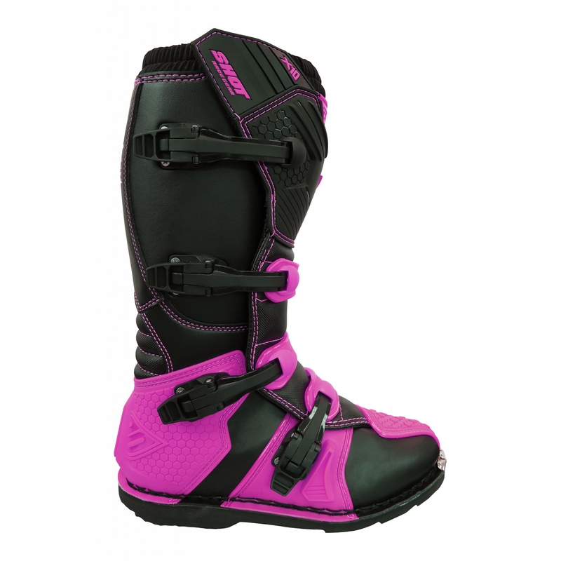 Shot X10 Black-Fluo Pink Motorcycle Boots razprodaja