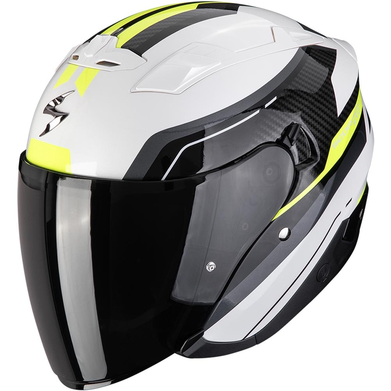 Scorpion EXO-230 Hipe odprta motoristična čelada bela-črna-fluo rumena