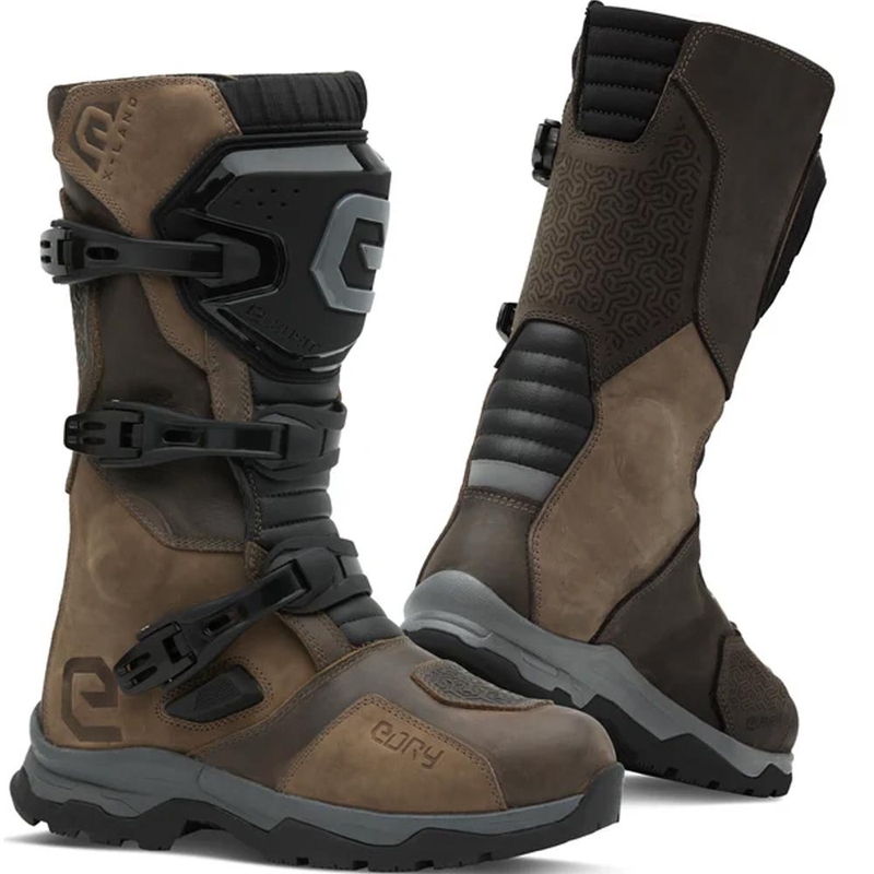 Eleveit X Land ADV E-Dry motoristični škornji rjavi