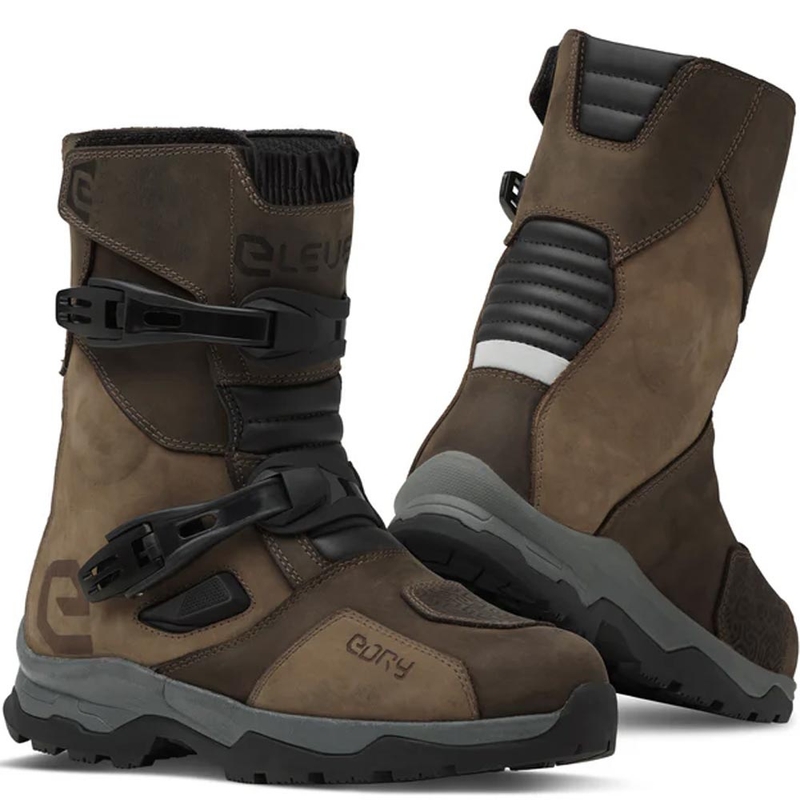 Eleveit X Land ADV Low E-Dry motoristični škornji rjavi