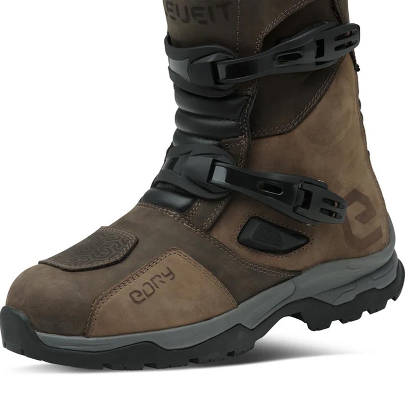 Eleveit X Land ADV Low E-Dry motoristični škornji rjavi