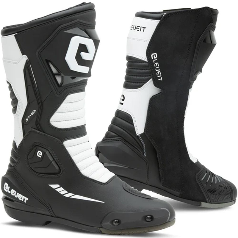 Moto škornji Eleveit ST-01 črno-beli