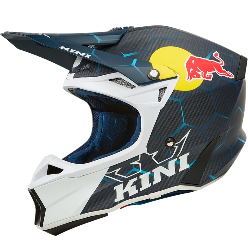 Motokros čelada KINI Red Bull MXC2 2.0 modro-bela