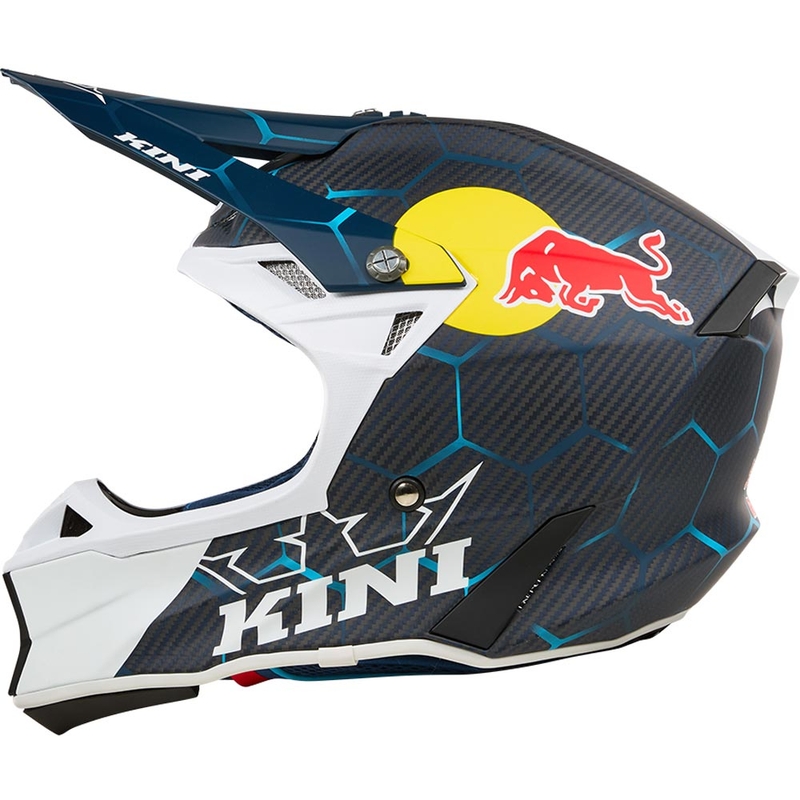 Motokros čelada KINI Red Bull MXC2 2.0 modro-bela