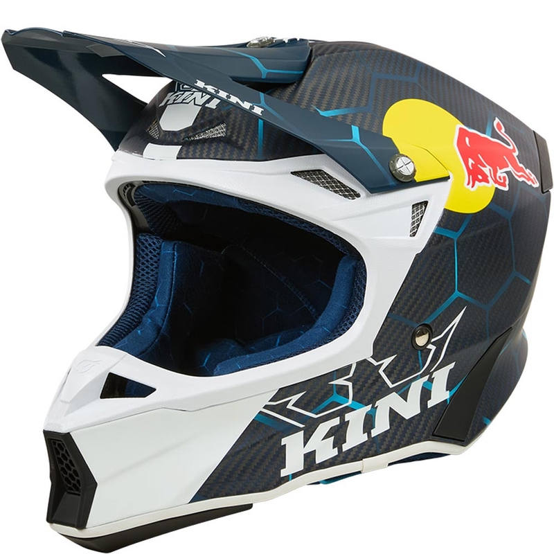 Motokros čelada KINI Red Bull MXC2 2.0 modro-bela