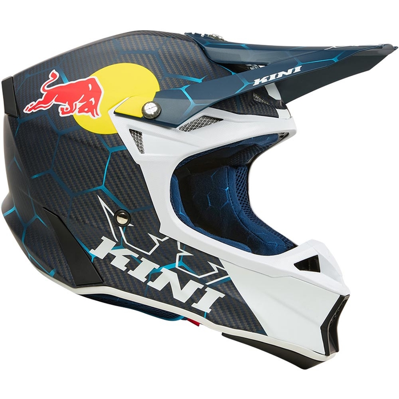 Motokros čelada KINI Red Bull MXC2 2.0 modro-bela