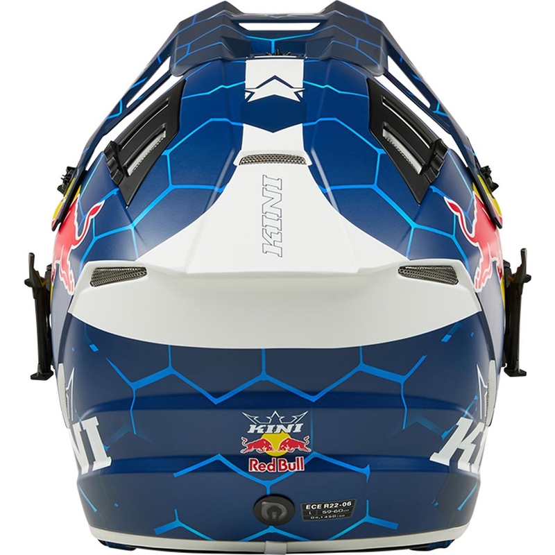 Motokros čelada KINI Red Bull EXC modro-bela