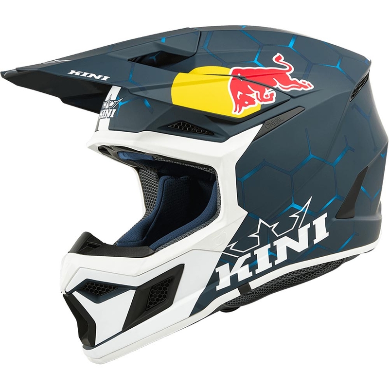 Otroška motokros čelada KINI Red Bull MX3 1.0 modro-bela