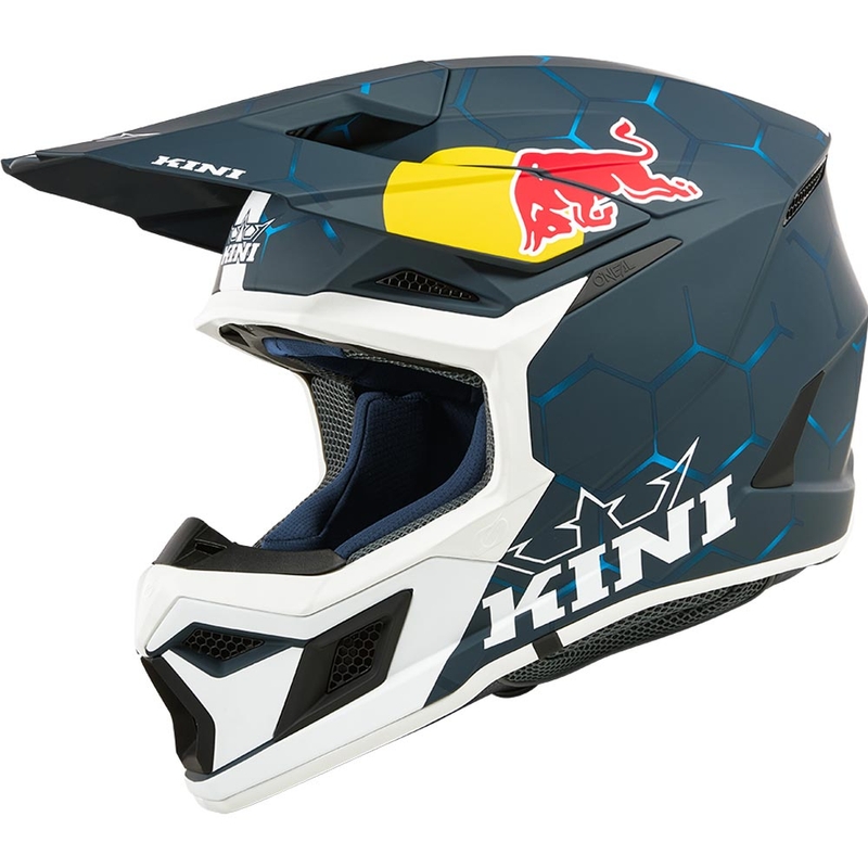 Otroška motokros čelada KINI Red Bull MX3 1.0 modro-bela