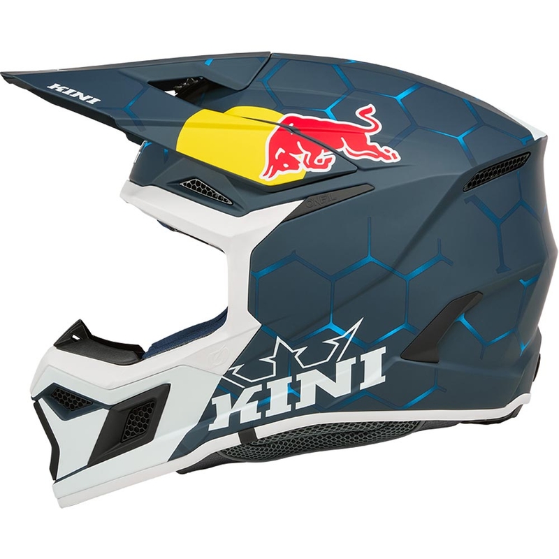 Otroška motokros čelada KINI Red Bull MX3 1.0 modro-bela