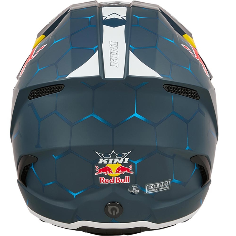 Otroška motokros čelada KINI Red Bull MX3 1.0 modro-bela