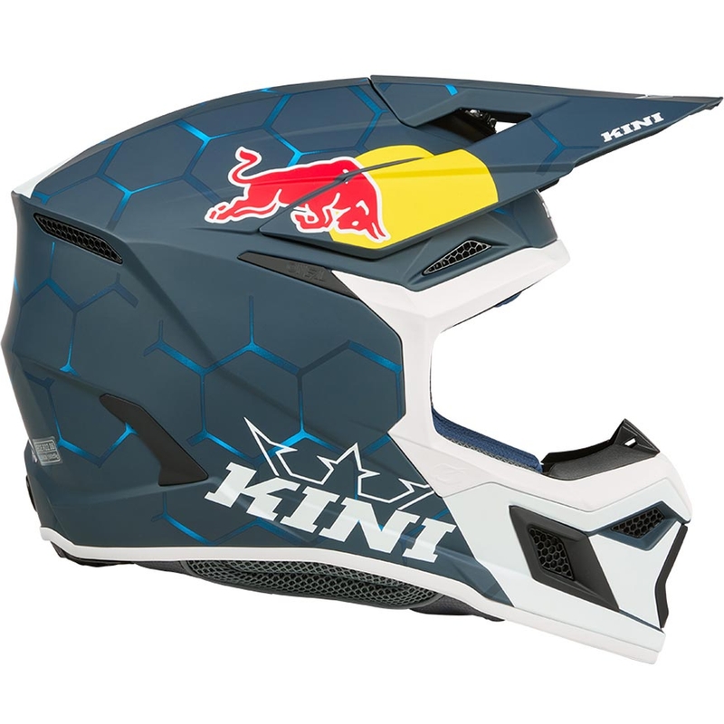 Otroška motokros čelada KINI Red Bull MX3 1.0 modro-bela
