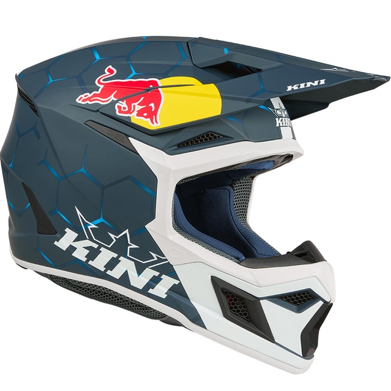 Otroška motokros čelada KINI Red Bull MX3 1.0 modro-bela