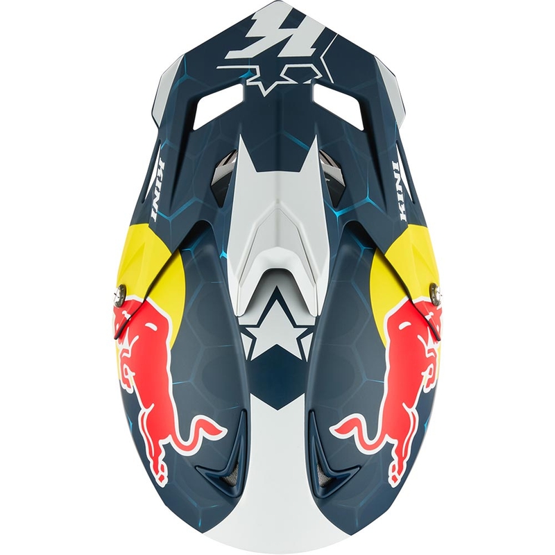 Motokros čelada KINI Red Bull MXC1 1.0 modro-bela