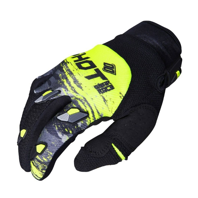 Motokros rokavice Shot CONTACT Counter sivo-fluo rumena