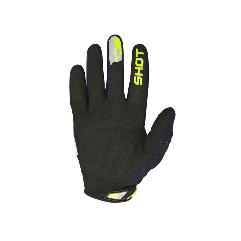 Motokros rokavice Shot CONTACT Counter sivo-fluo rumena