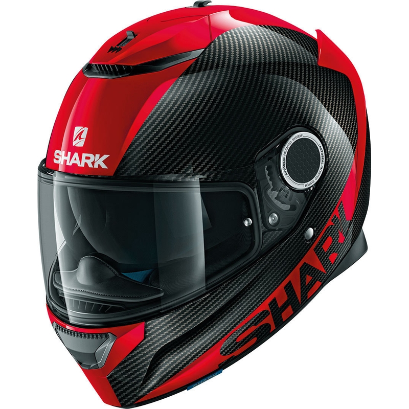 Integralna čelada SHARK SPARTAN CARBON Skin črno-rdeča