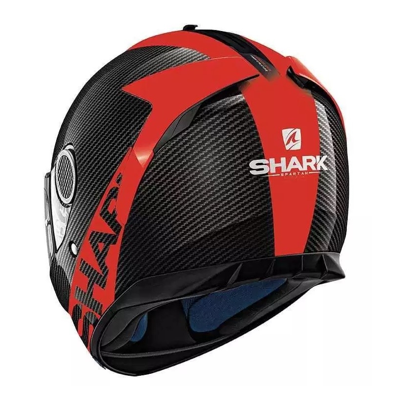 Integralna čelada SHARK SPARTAN CARBON Skin črno-rdeča