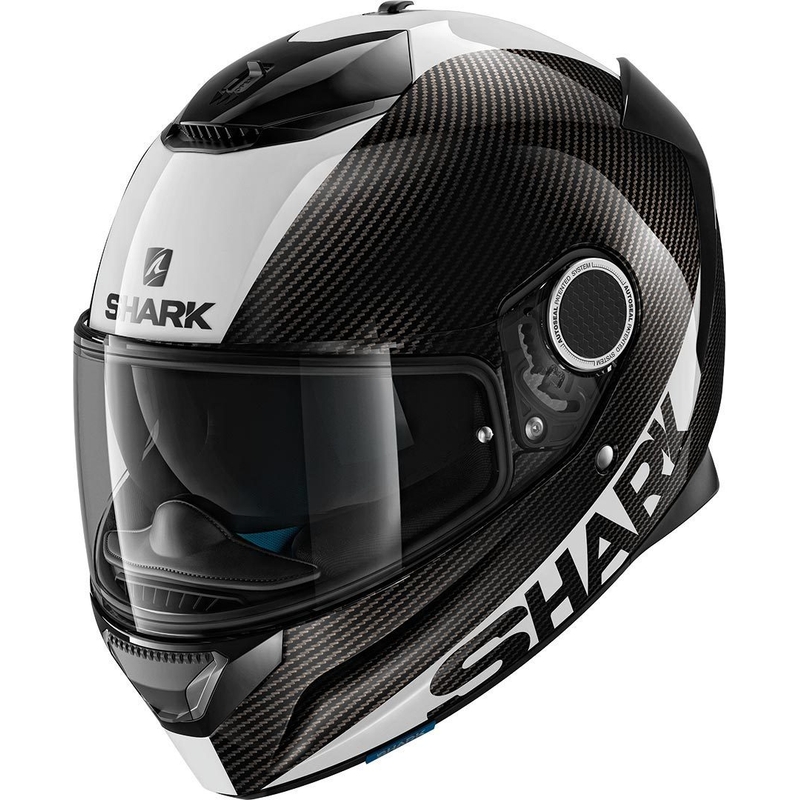 Integralna čelada SHARK SPARTAN CARBON Skin črno-bela