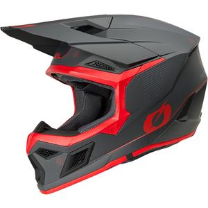 Motokros čelada O'Neal 3SRS E-stroke mat sivo-rdeča