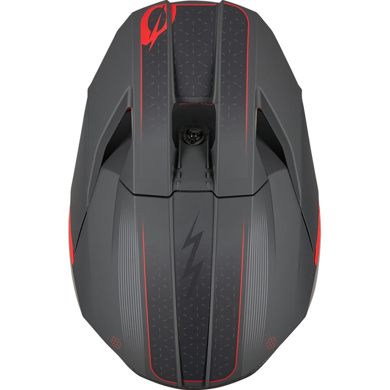 Motokros čelada O'Neal 3SRS E-stroke mat sivo-rdeča