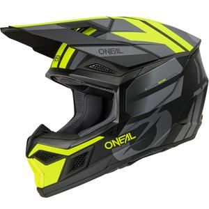 Motokros čelada O´Neal 3SRS Ride mat črno-sivo-fluo rumena