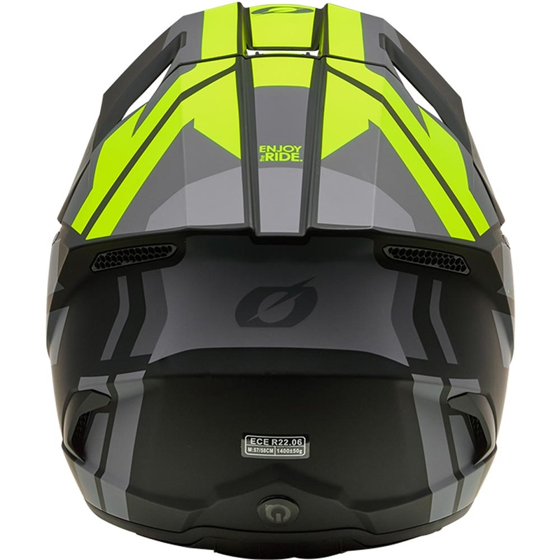 Motokros čelada O´Neal 3SRS Ride mat črno-sivo-fluo rumena
