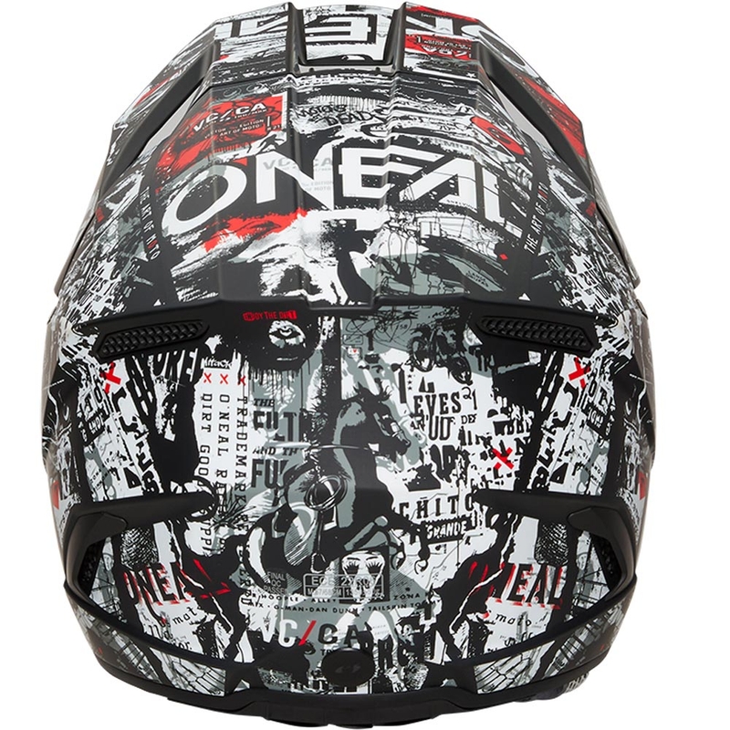Motokros čelada O'Neal 3SRS Attack mat črno-bela