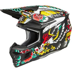 Otroška motokros čelada O'Neal 3SRS Inked multicolor