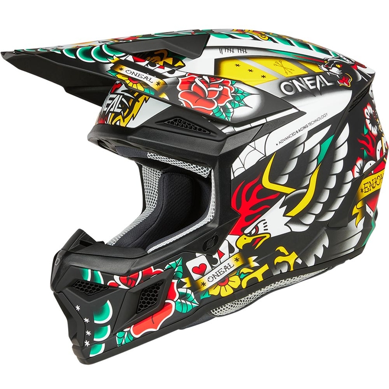 Otroška motokros čelada O'Neal 3SRS Inked multicolor