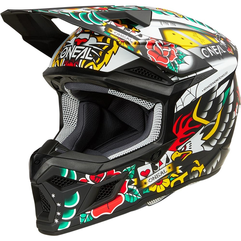 Otroška motokros čelada O'Neal 3SRS Inked multicolor