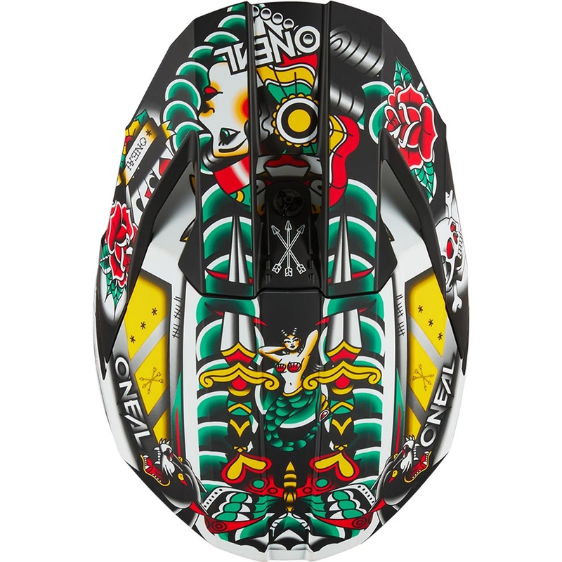 Otroška motokros čelada O'Neal 3SRS Inked multicolor