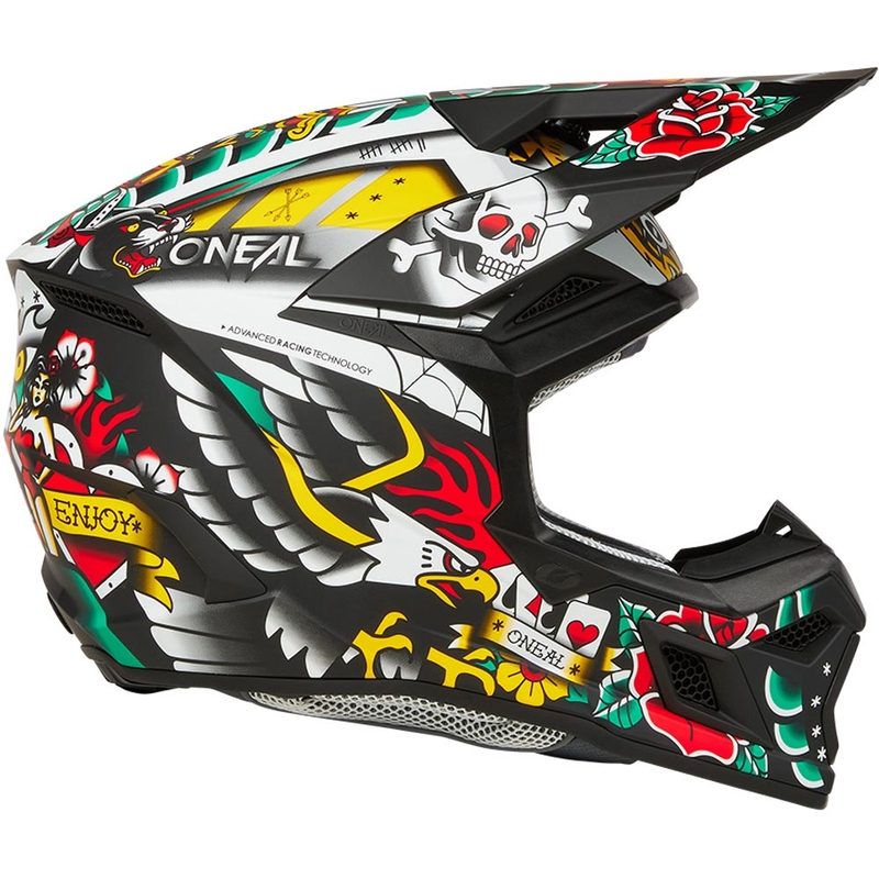 Otroška motokros čelada O'Neal 3SRS Inked multicolor