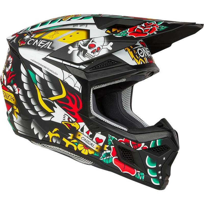 Otroška motokros čelada O'Neal 3SRS Inked multicolor