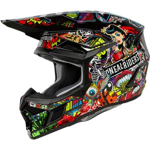 Motokros čelada O'Neal 3SRS Crank večbarvna