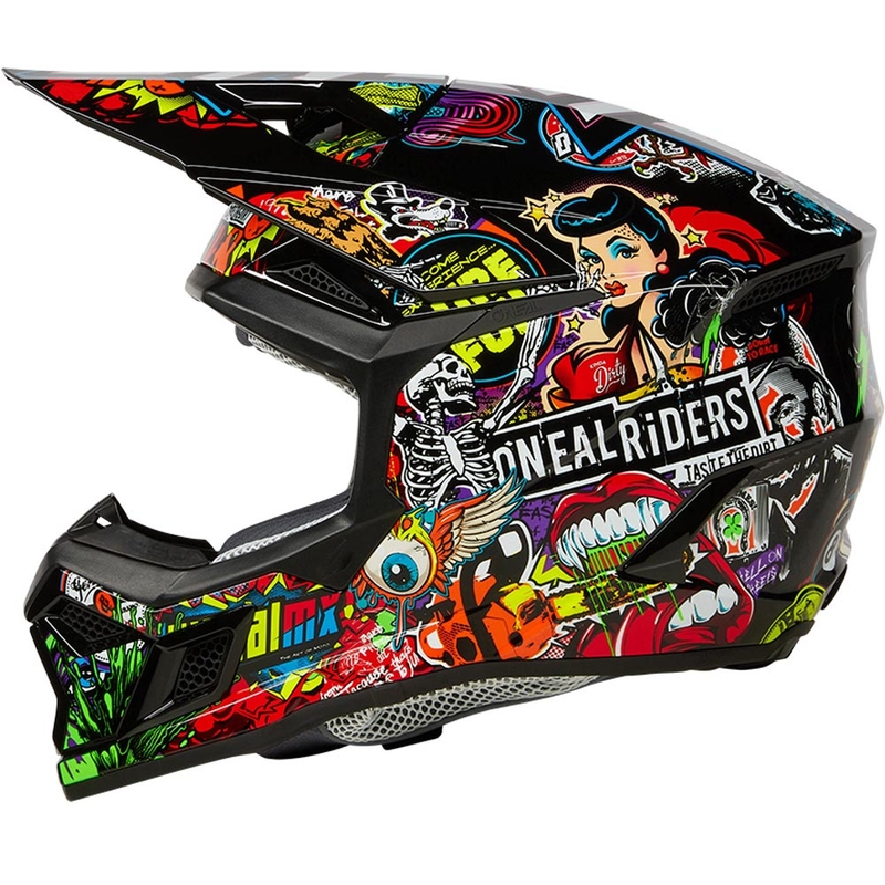 Motokros čelada O'Neal 3SRS Crank večbarvna