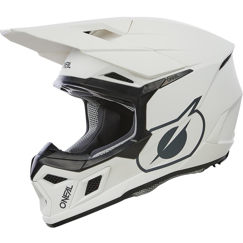 Motokros čelada O´Neal 3SRS Solid mat bela