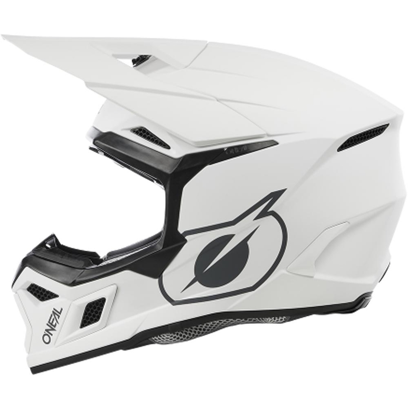 Motokros čelada O´Neal 3SRS Solid mat bela