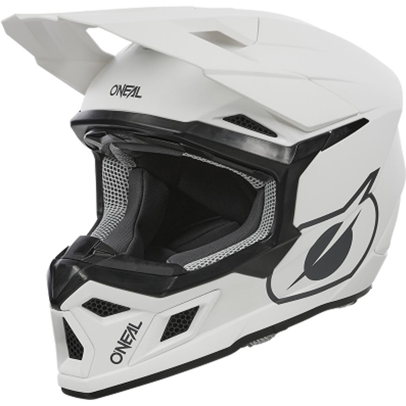 Motokros čelada O´Neal 3SRS Solid mat bela