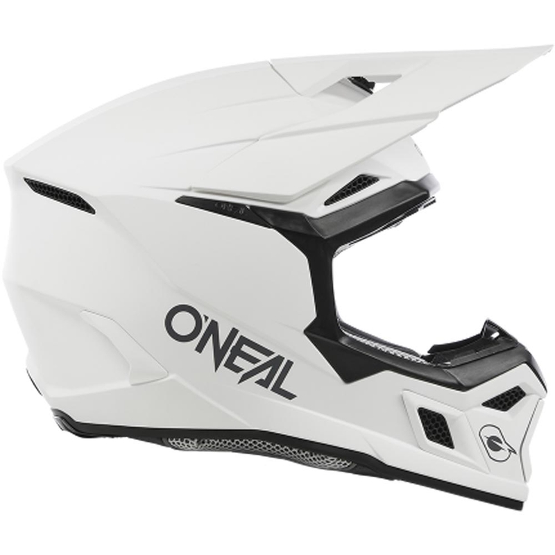 Motokros čelada O´Neal 3SRS Solid mat bela