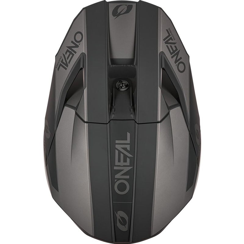 Motokros čelada O´Neal 3SRS Solid mat črno-siva