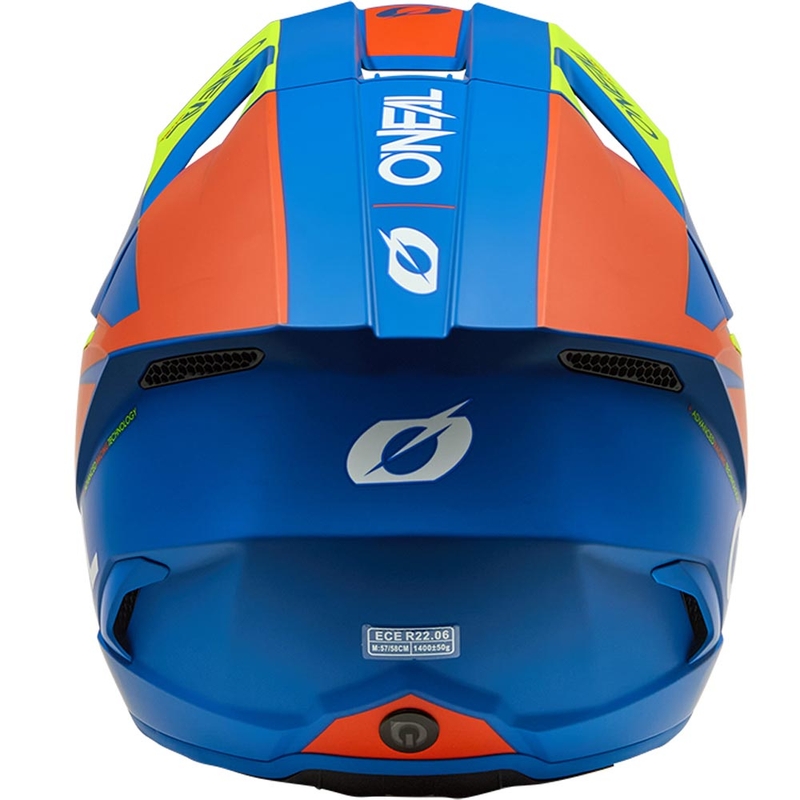 Motokros čelada O´Neal 3SRS Solid mat modro-fluo rumena