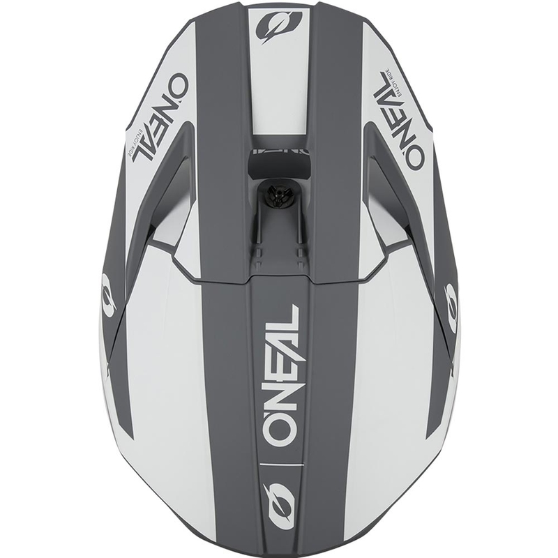 Motokros čelada O´Neal 3SRS Solid mat belo-siva