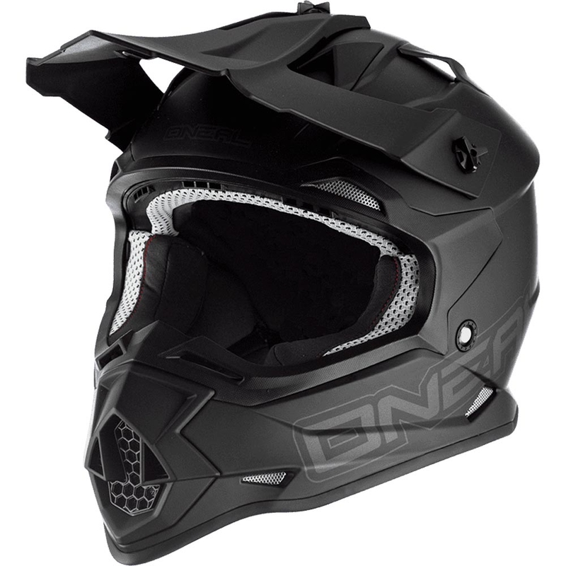 Motokros čelada O´Neal 2SRS Flat mat črna