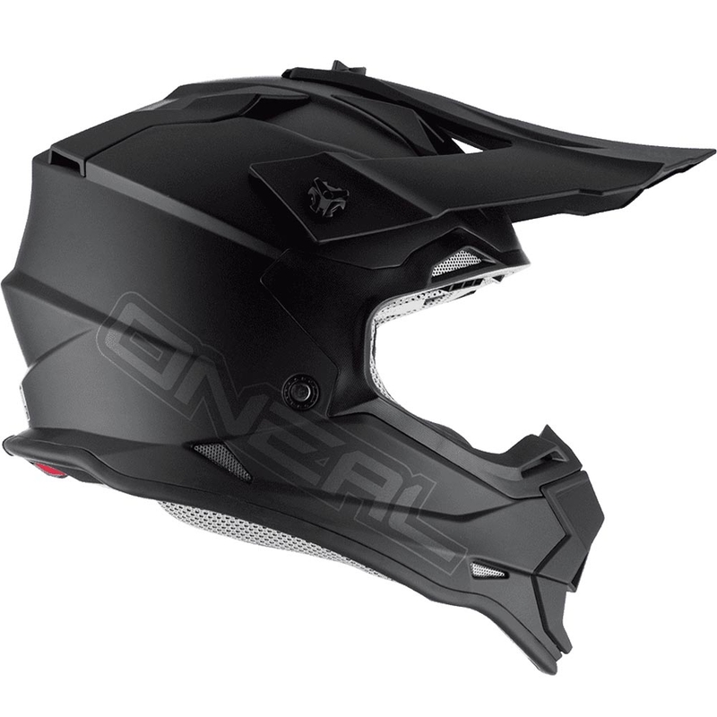 Motokros čelada O´Neal 2SRS Flat mat črna