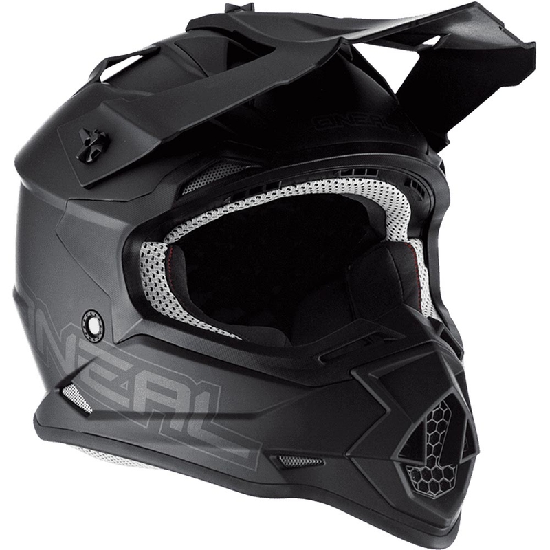 Motokros čelada O´Neal 2SRS Flat mat črna