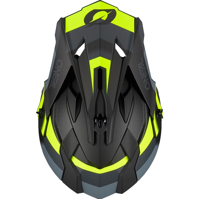 Motokros čelada O´Neal 2SRS Spyde mat črno-sivo-fluo rumena